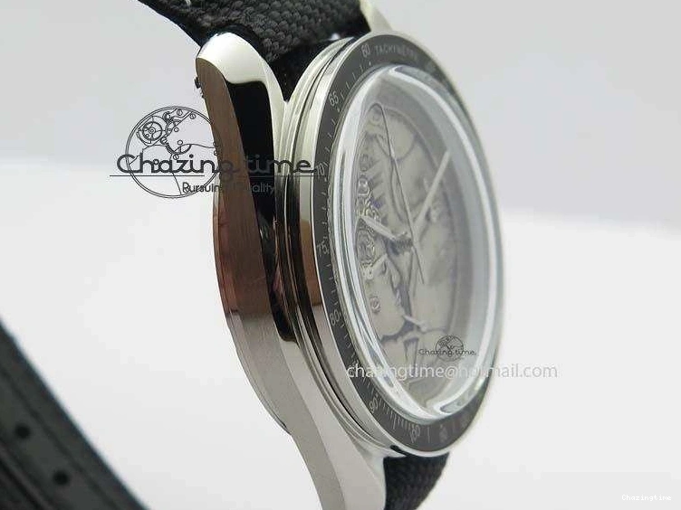 0701 Speedmaster JHF SS ‘Work on the Moon’ Gray Dial On Black Nylon Strap WaterResistant 8207
